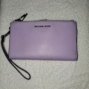 Michael Micheal Kors Adele Double-Zip Wristlet
